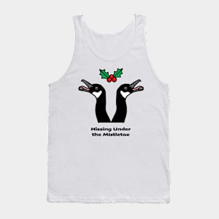 Hissing Under the Mistletoe Geese Tank Top